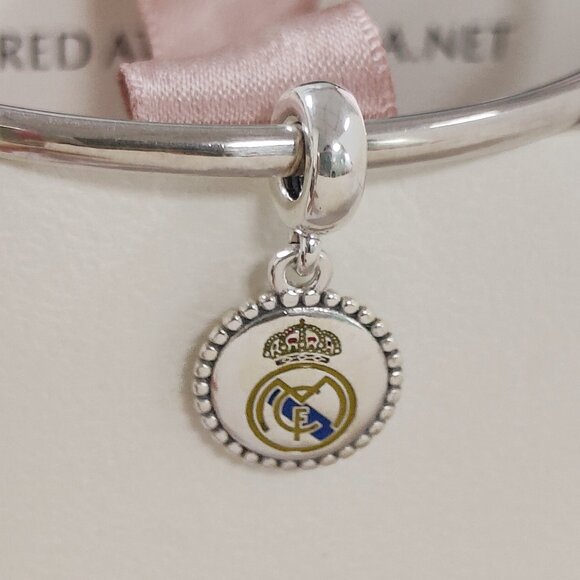 Pandora Real Madrid CF / Madrid Soccer Futbol Dangle Charm S925 Silver with box - Picture 3 of 6